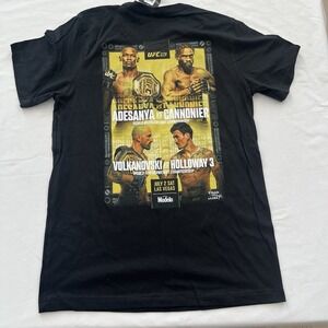 New UFC 276 Graphic T Shirt Black Adesanya Vs Cannonier Promo Size Medium